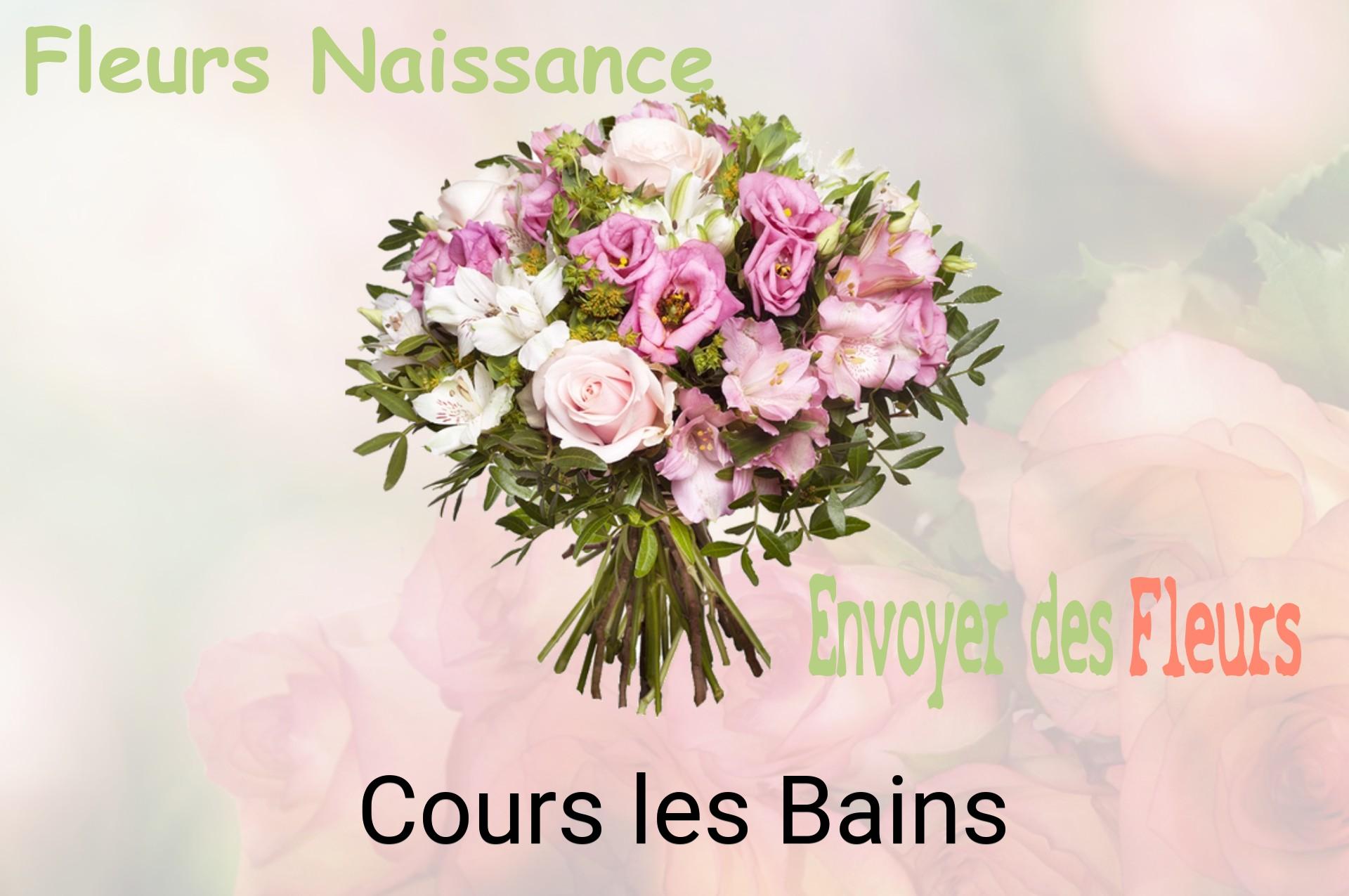 Bouquet de fleurs de naissance livré à Cours-les-Bains